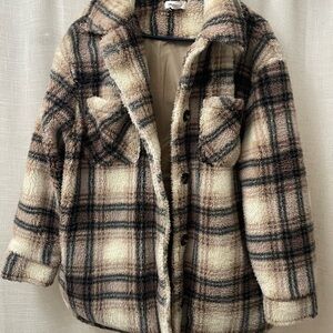 Plaid Sherpa Jacket- O’Neil size M